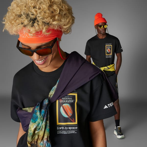 Μαύρο Μπλούζα adidas National Geographic UF AEROREADY Graphic