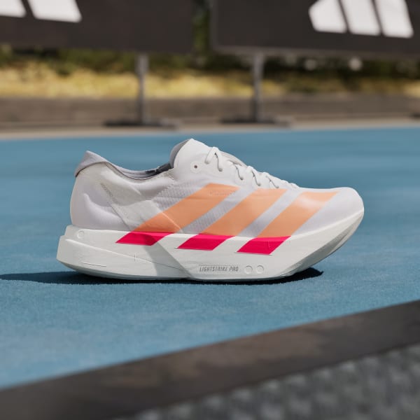 Hvit Adizero Adios Pro 4 Sko