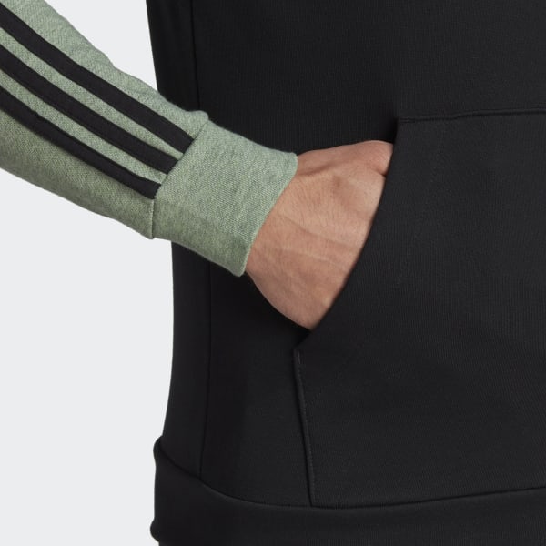 Schwarz Essentials Mélange French Terry Hoodie TU545