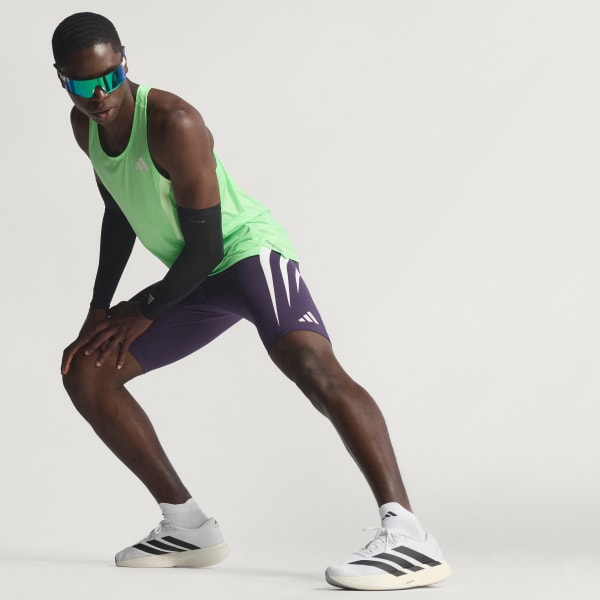 Mor Adizero NYC Kısa Koşu Taytı