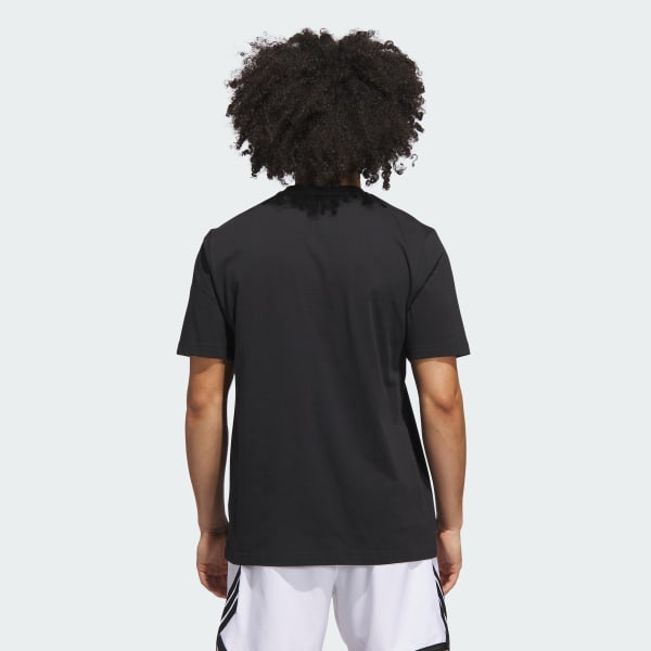 Hitam Tee Grafis Lambang Bola Basket