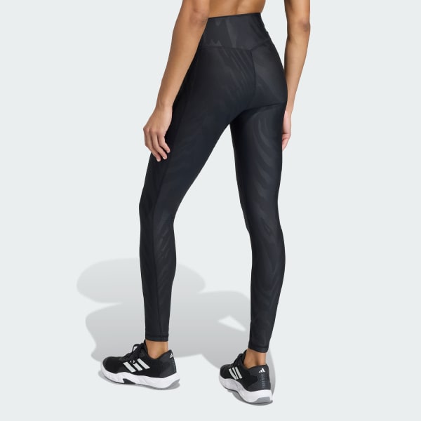Preto Leggings Compridas Optime AOP