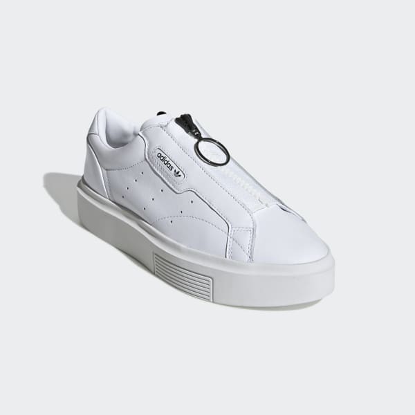 adidas originals super sleek in white with zip