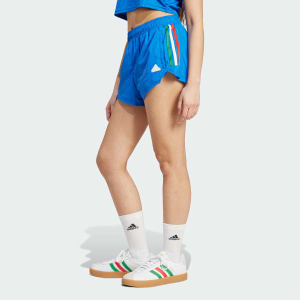 Azul Shorts Tiro Cut 3 Franjas Summer