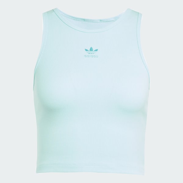 Turquoise Essentials Ribbed Tank Top