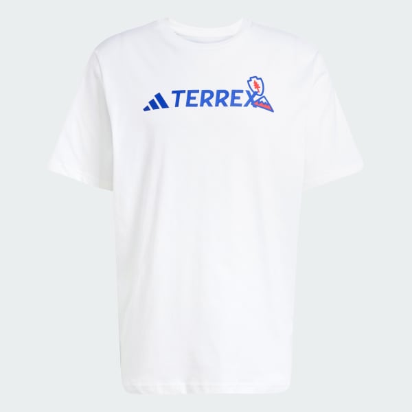 สีขาว เสื้อยืดพิมพ์ลาย Terrex