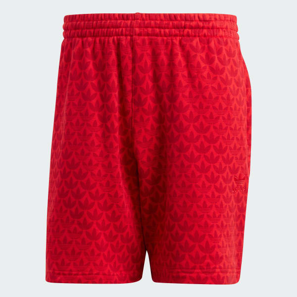 Rojo Shorts Monograma Estampados
