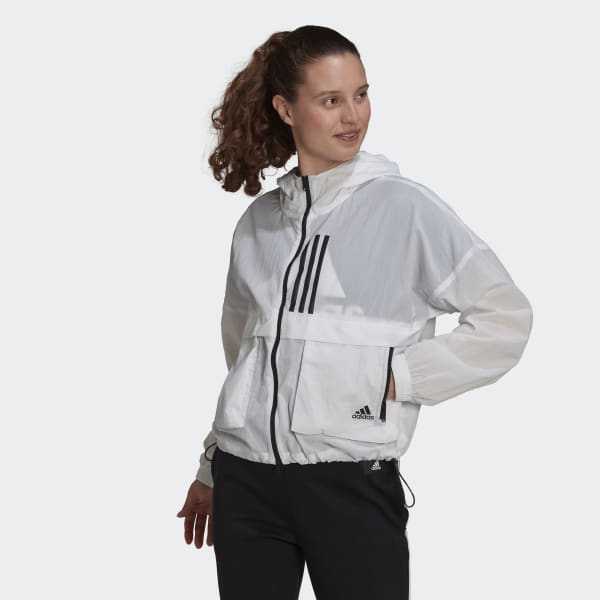Blanc adidas Sportswear W.N.D. Windbreaker