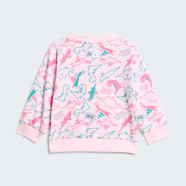 Rosado Conjunto de Pantalón Jogger Seasonal Essentials Adiraptor de Tela French Terry para Niños