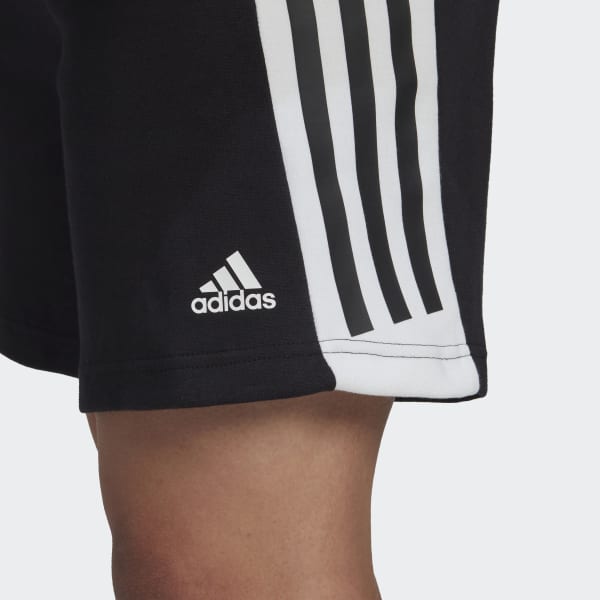 Siyah Future Icons 3-Stripes Şort QU671