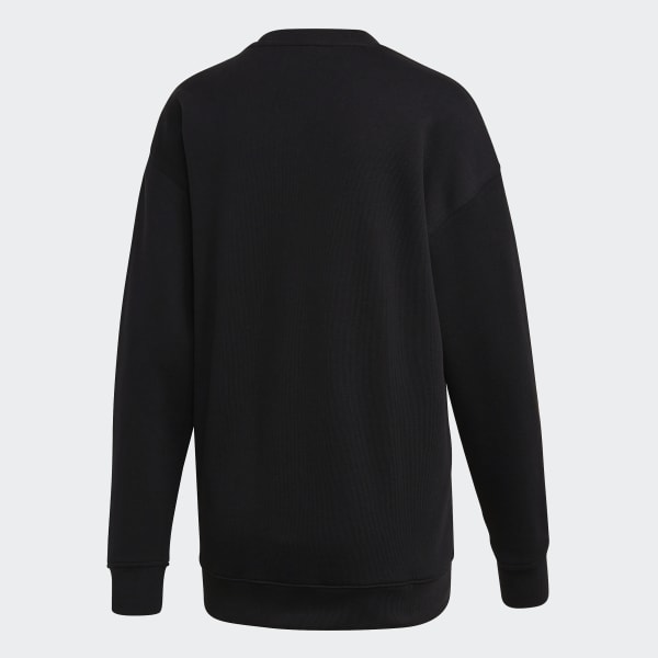 Black Trefoil Crew Sweatshirt