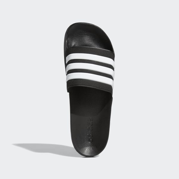 black adidas cloudfoam slides