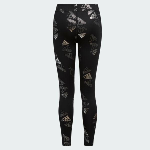 Allover Print Brand Logo Tights