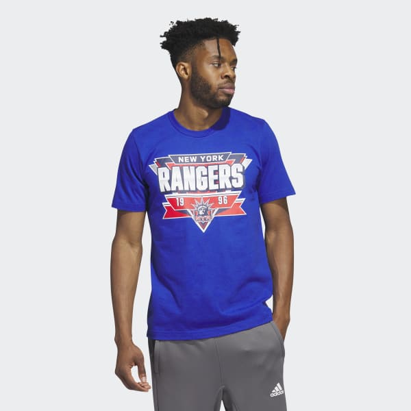 Adidas Ultimate Tee Blue New York Rangers Hockey T-Shirt Size M