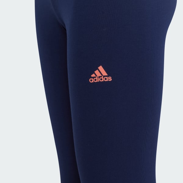 Azul Calzas Essentials Logo Linear Tiro Medio