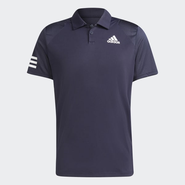 Blau Tennis Club 3-Streifen Poloshirt 22589