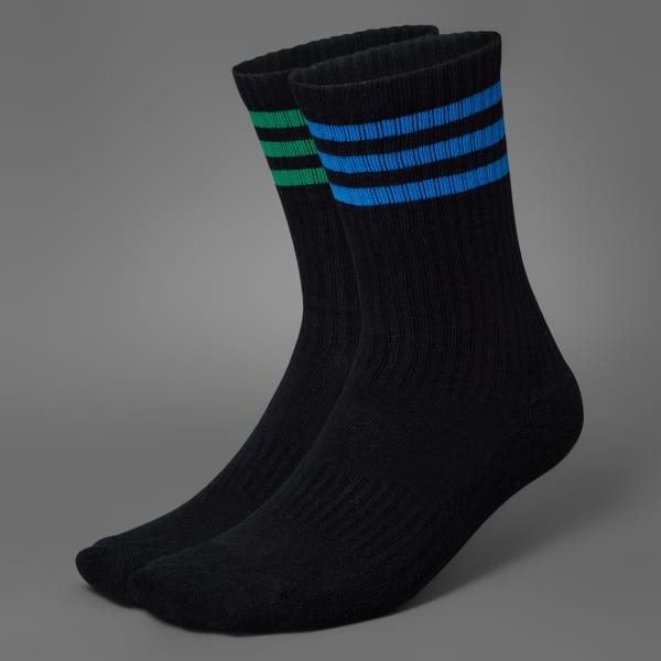Black Rolling Links Crew Socks