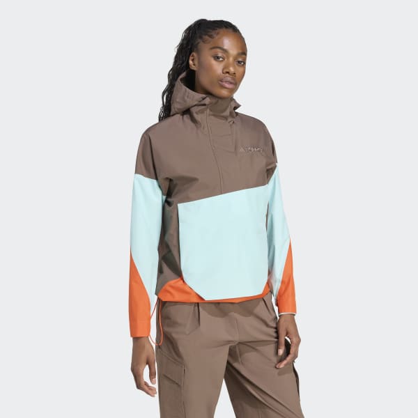 adidas Terrex Xploric 2.5L Climaproof Anorak - Brown | Free