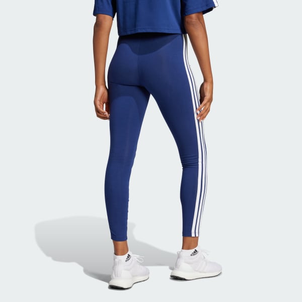 Blue Essentials 3-Stripes Cotton Leggings