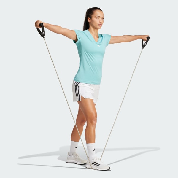 Beyaz 3-Stripes High-Rise Şort