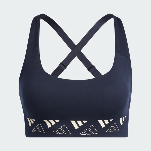 Azul Top Deportivo adidas Powerimpact Training Medium-Support Logo