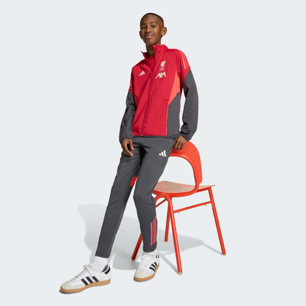 cervená Liverpool FC Tiro 25 Competition Presentation Jacket Kids