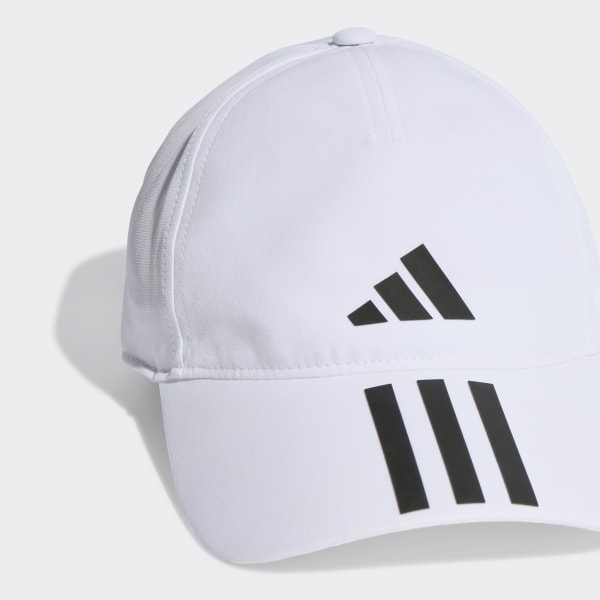 Hvit 3-Stripes AEROREADY Running Training Baseball Caps
