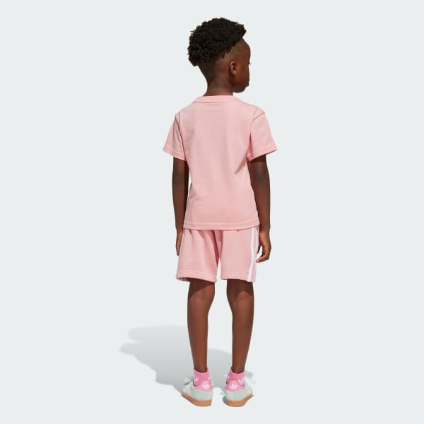 Pink Adicolor Shorts Tee Set Kids