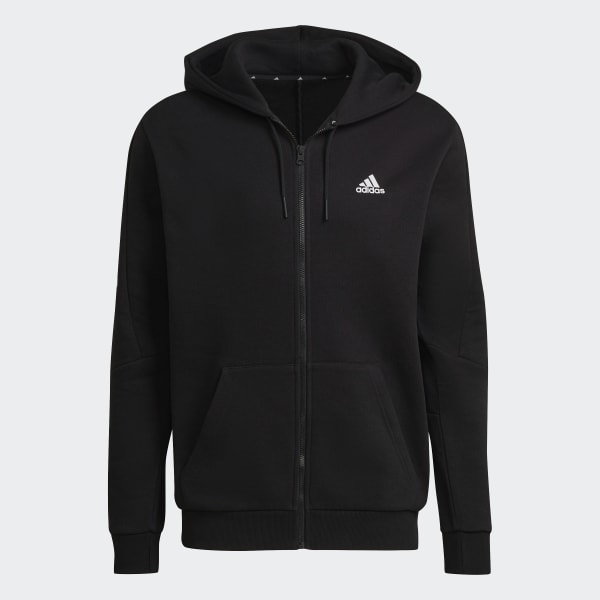 Svart Future Icons 3-Stripes Fleece Full-Zip Hoodie RK469
