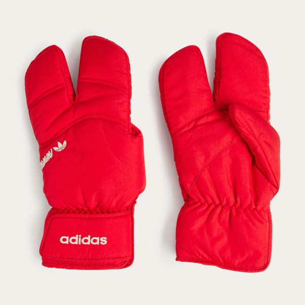 Red adidas by Avavav Three-Finger Gloves