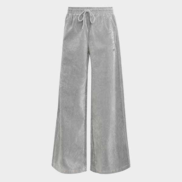 adidas Brushed Twill Oversized Firebird Track Pants - Grey | Free