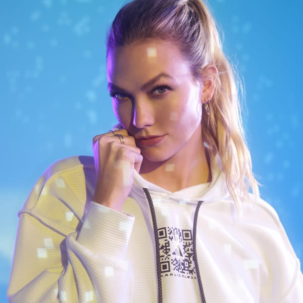 Bianco Felpa con cappuccio Karlie Kloss x adidas VU152