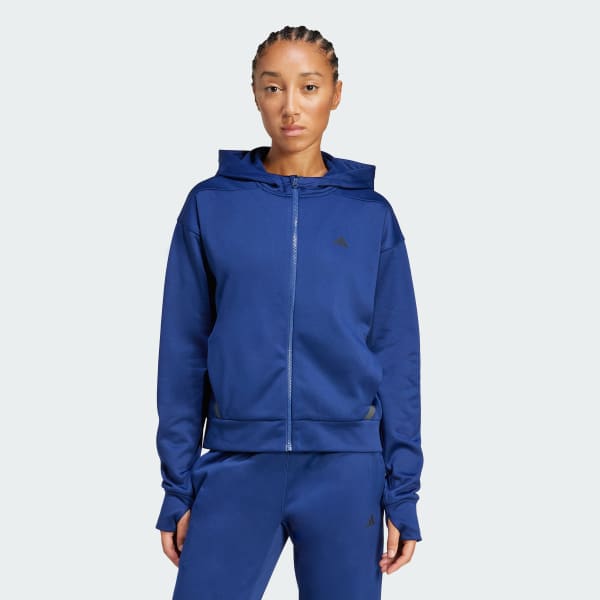 Azul Chaqueta con capucha y cremallera Game & Go