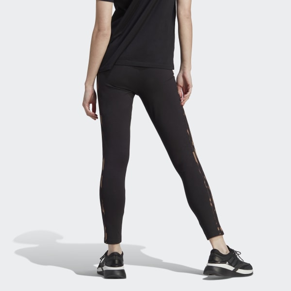 Print Cotton Lifestyle Vibrant | 3-Stripes Black adidas Leggings Women\'s | adidas - US