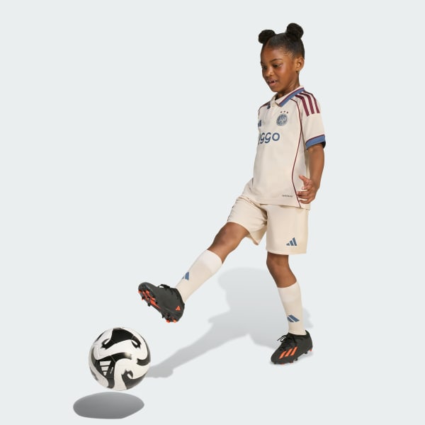 Beige Mini kit Third Ajax Amsterdam 25/26 Enfants