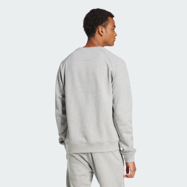 Grey Trefoil Essentials French Terry Crew Sweatshirt