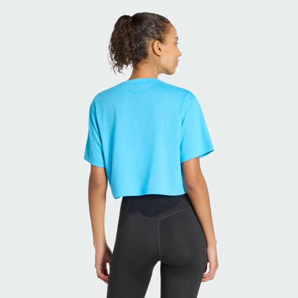 Azul Playera de Entrenamiento Train Essentials Boxy