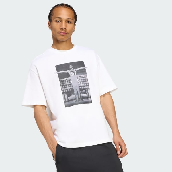 アディダス ホットショット グラフィック 半袖Tシャツ - ホワイト