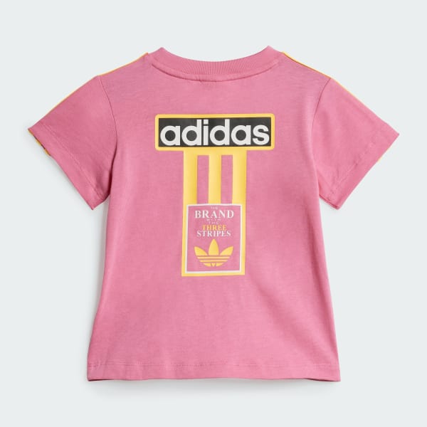 Merah-muda Setelan Tee dan Celana Pendek Anak Adibreak