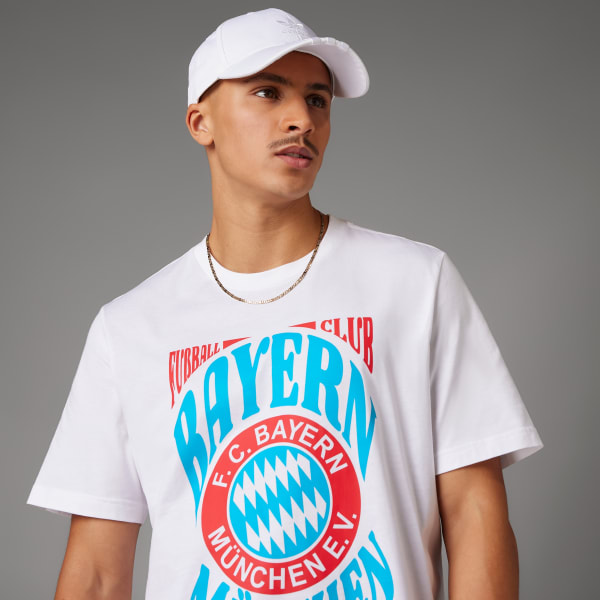 adidas FC Bayern M nchen Originals Graphic T shirt Wit adidas