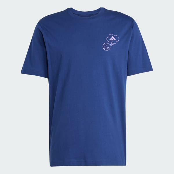 Blue Lounge Verbiage Circle Graphic Tee