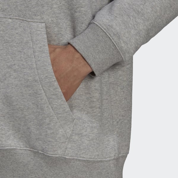 Szary Essentials FeelVivid Cotton Fleece Drop Shoulder Hoodie TT585