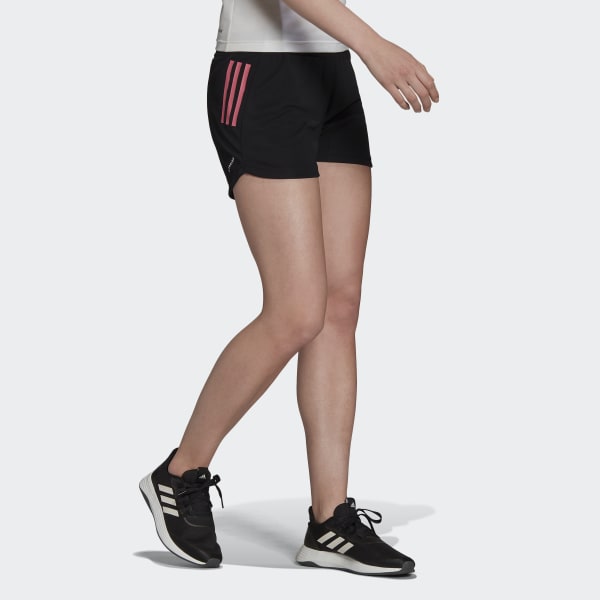 Black Designed to Move Knit 3-Stripes Sport Shorts