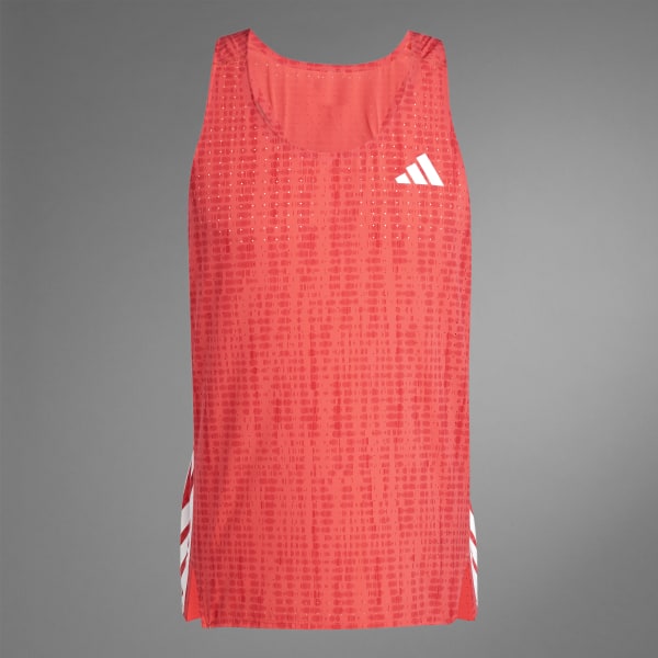 adidas ADIZERO シングレット ホワイト/レッド adidas ADIZERO シングレット ホワイト/レッド - メルカリ