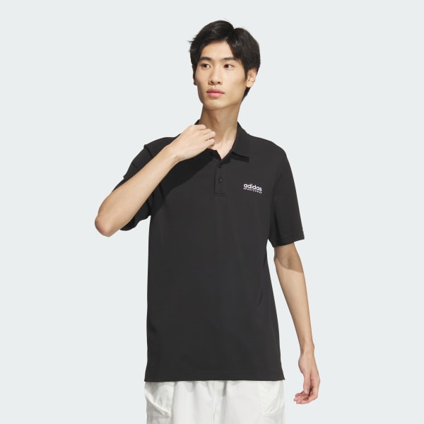 Black Piqué Solid Polo Shirt