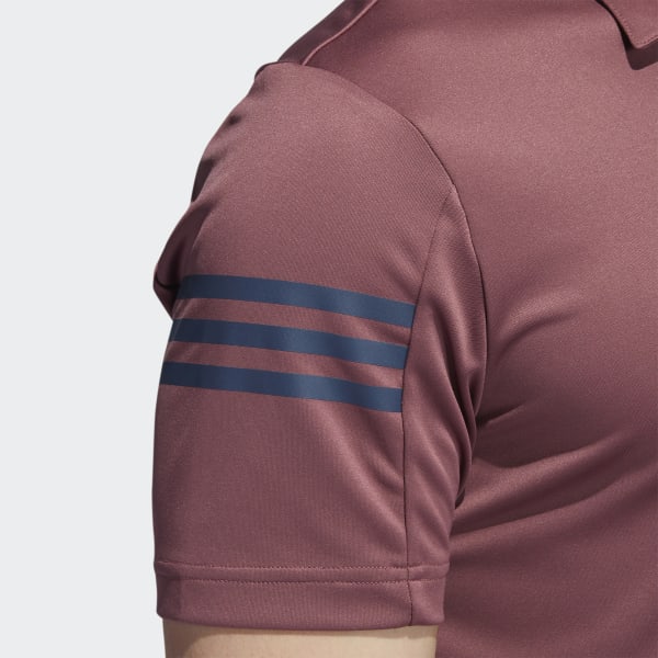 Burgundy 3-Stripes Polo Shirt RK545