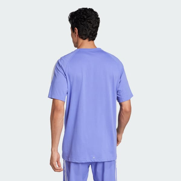 Blue Own the Run 3-Stripes Tee