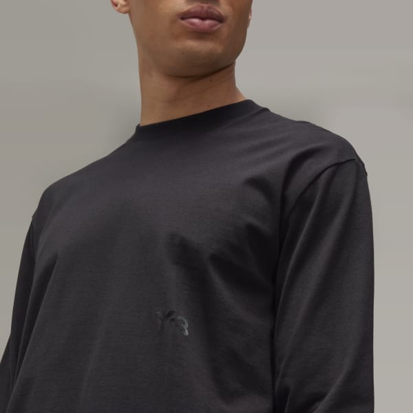 Y's RY JERSEY ROUND NECK LONG SLEEVE T 黒 Y's RY JERSEY ROUND NECK LONG SLEEVE T 黒