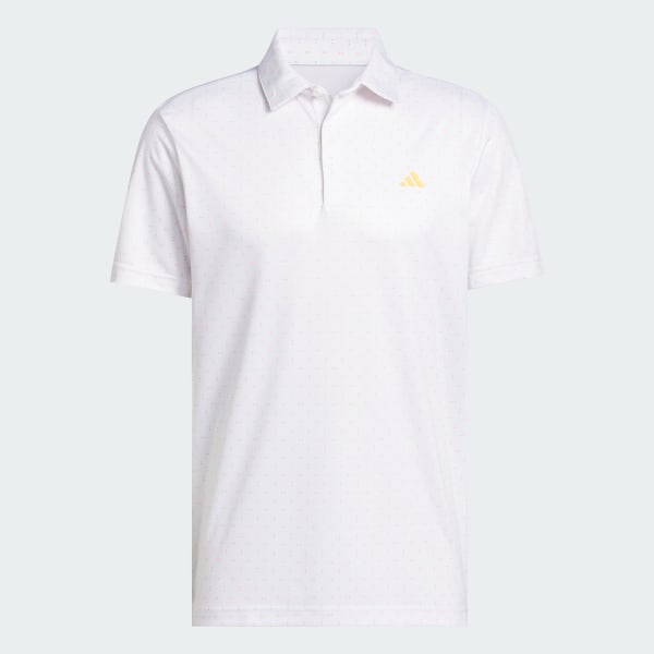 White PERFORMANCE TEXTURED PRINT POLO SHIRT