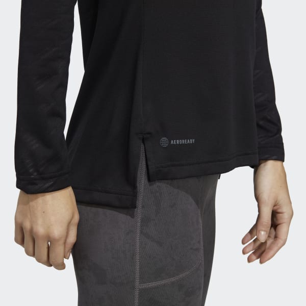 Black Terrex Multi Half-Zip Long-Sleeve Top